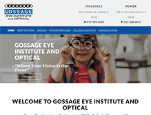Tablet Screenshot of gossage-eye.com